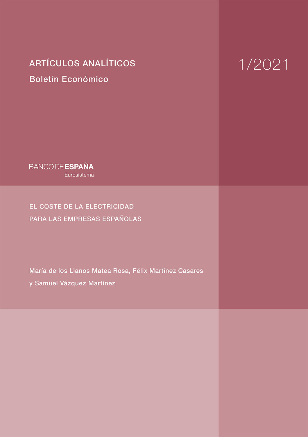 20210920 2101 Banco de Espana El coste de la electricidad para las empresas