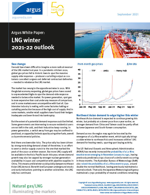 20211008 ARGUS LNG Winter Outlook WP 2021 22 1