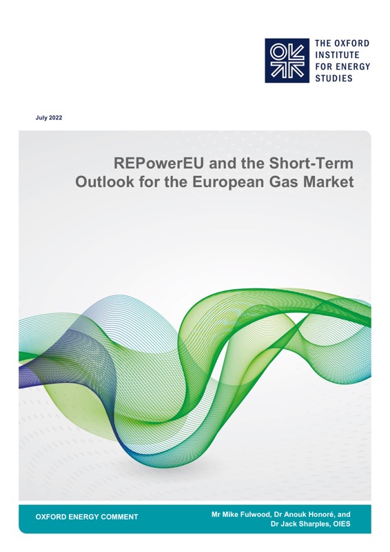 OIES REPowerEU and the Short Term Outlook for the European Gas Market 