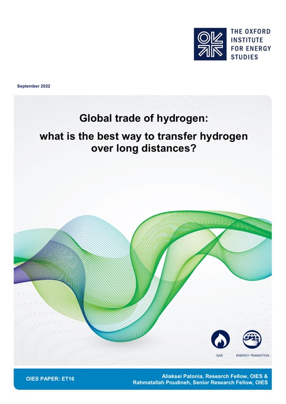 20220914 OIES Global trade of hydrogen