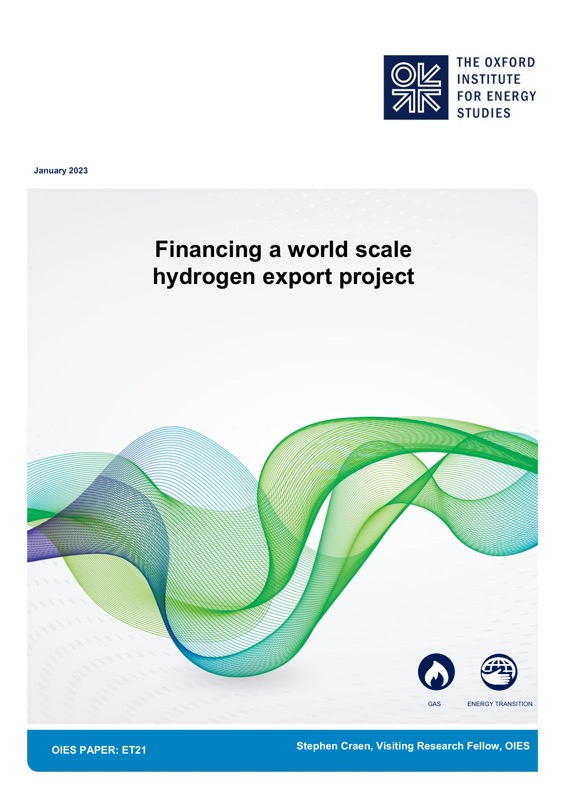 Financing a world scale hydrogen export project