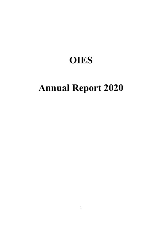 OIES Annual Report 2020